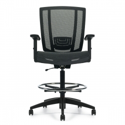 Avro | Mesh Seat & Back Drafting Stool with Arms