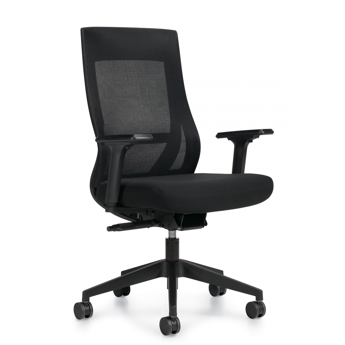 Zim | Black High Back Weight Sensing Synchro-Tilter | Offices to Go