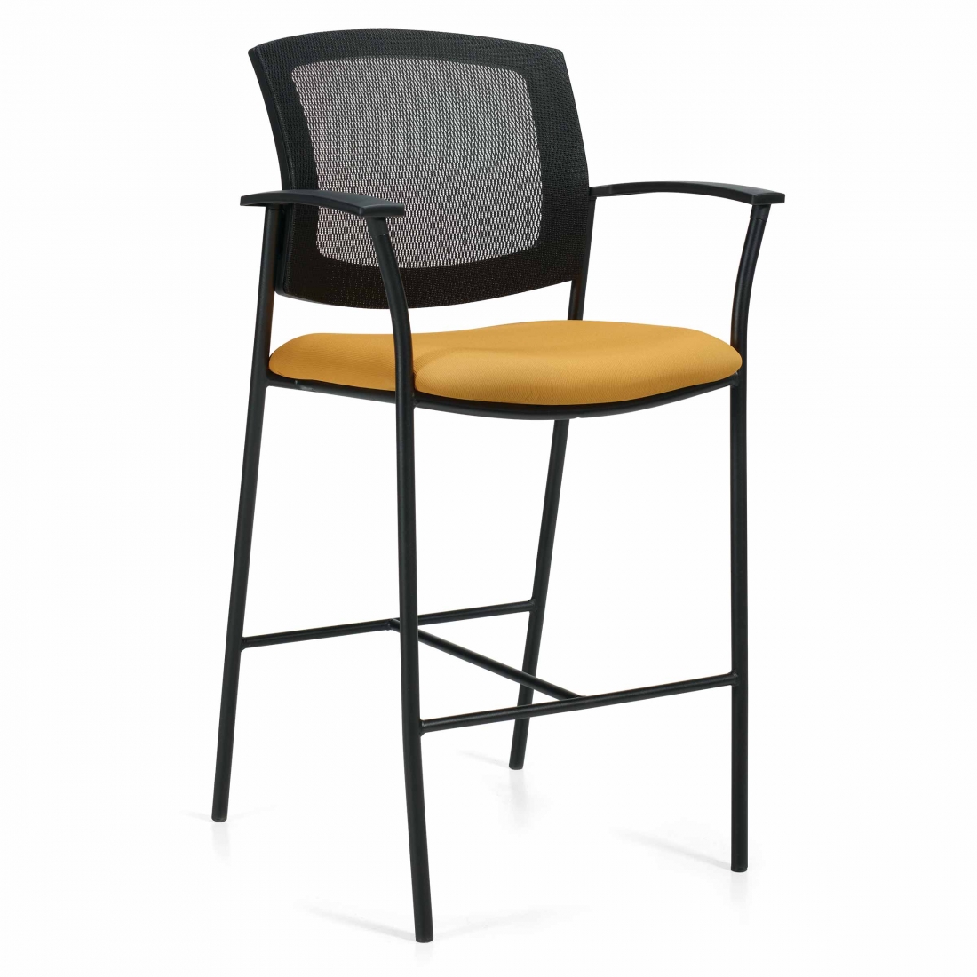 Ibex | Mesh Back & Upholstered Seat Guest Bar Stool