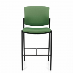 Ibex | Armless Upholstered Seat & Back Guest Bar Stool