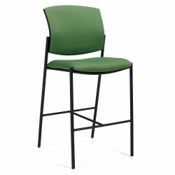 Ibex | Armless Upholstered Seat & Back Guest Bar Stool