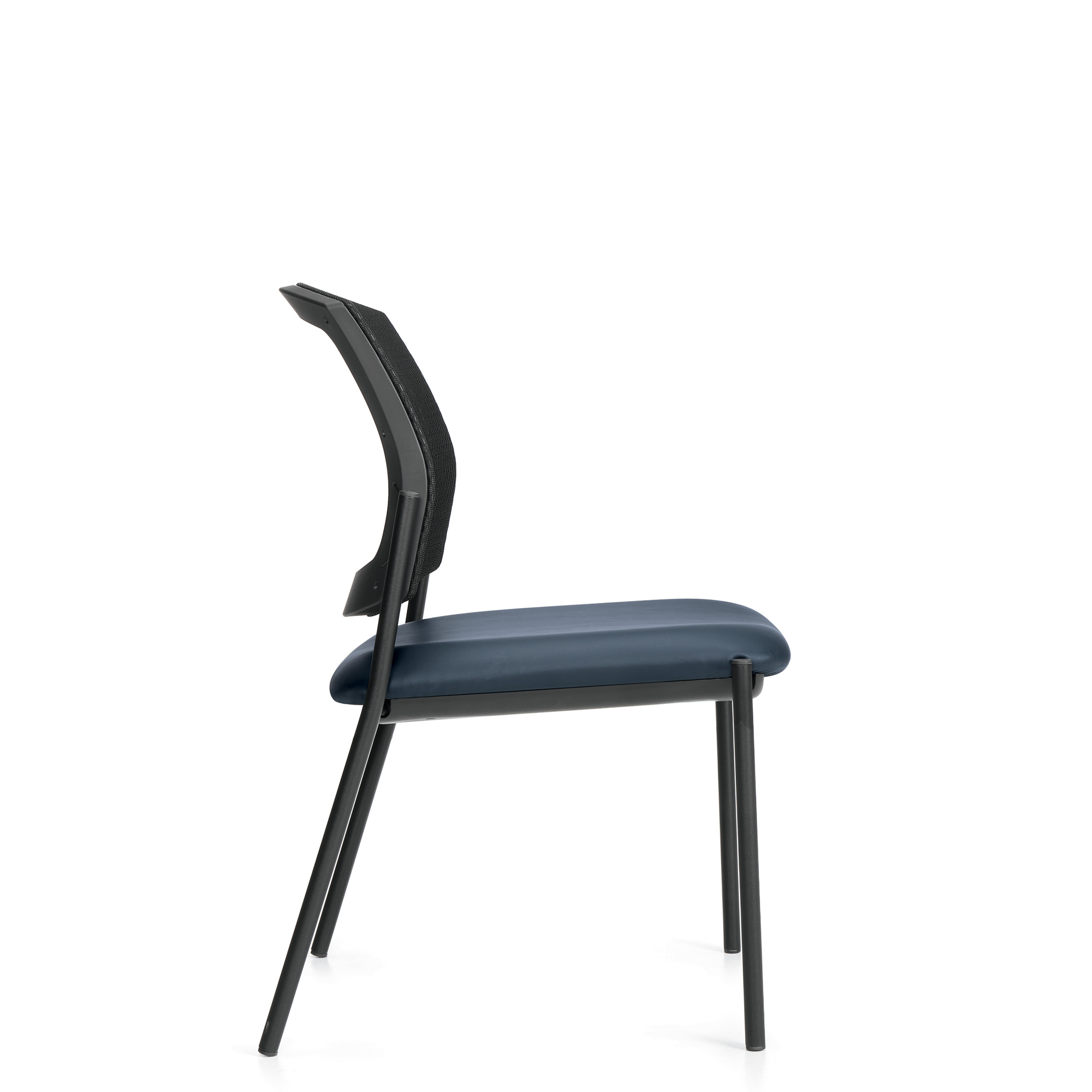 Ibex | Upholstered Seat & Mesh Back Armless Guest Chair