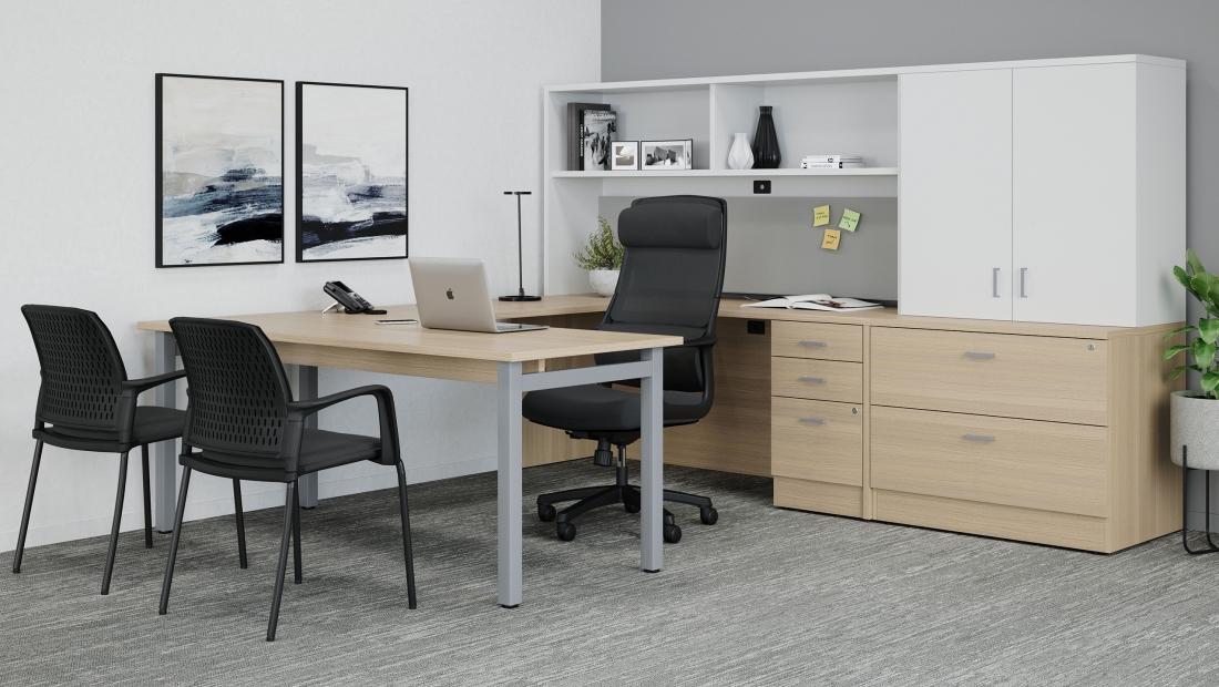Newland | "U" Shaped Suite with Table Desk - 72"W x 96"D