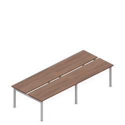 Ionic | 120"L Quad Pack Dual Sided Table Desks, 24"D