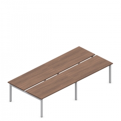 Ionic | 132"L Quad Pack Dual Sided Table Desks, 30"D