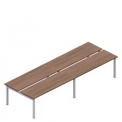 Ionic | 144"L Quad Pack Dual Sided Table Desks, 24"D