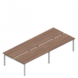 Ionic | 144"L Quad Pack Dual Sided Table Desks, 30"D