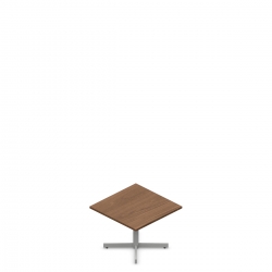 Ionic | Table carrée – piétement en X 30 po P et 22 po H