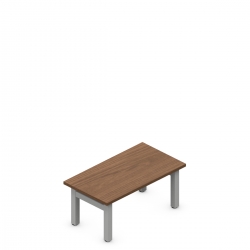 Ionic | Table de salon rectangulaire à pieds en H de 36 po