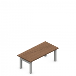 Ionic | Tables de salon rectangulaire à pieds en H de 42 po