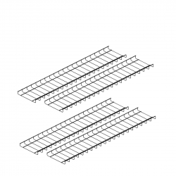 Wire Management Cable Basket for 48"W Top