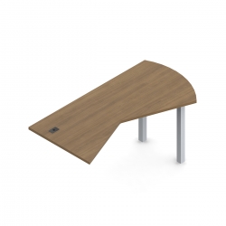 Ionic | 60" Right Delta Surface Island Double Square Post Legs
