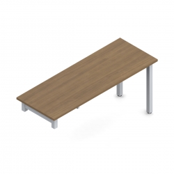 Ionic | 66" x 24" Overlap Desk with Legs