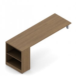 Ionic | 72" x 24" Overlap Desk with Bookcase