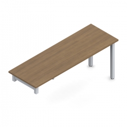Ionic | 72" x 24" Overlap Desk with Legs