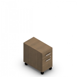 Ionic | Caisson mobile avec un tiroir simple et un tiroir de classement de 12 po P