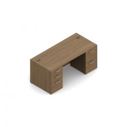 Ionic | 66"W x 30"D Double Pedestal Desk, 29"H