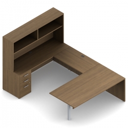 Ionic | Management Suite with Rectangular Island - 72"W x 102"D x 65"H overall