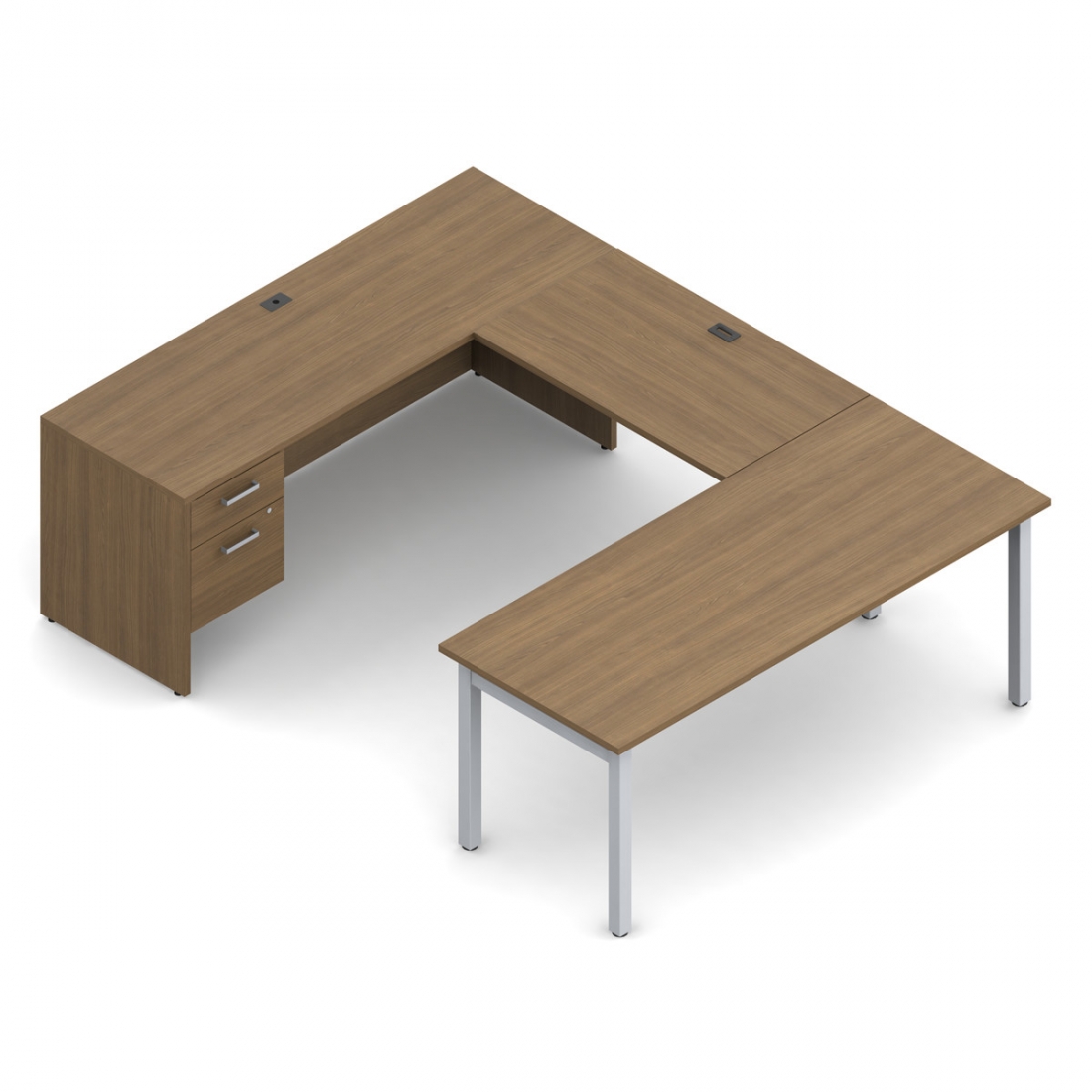 Ionic | "U" Shape Suite with Table Desk - 72"W x 96"D x 29"H overall
