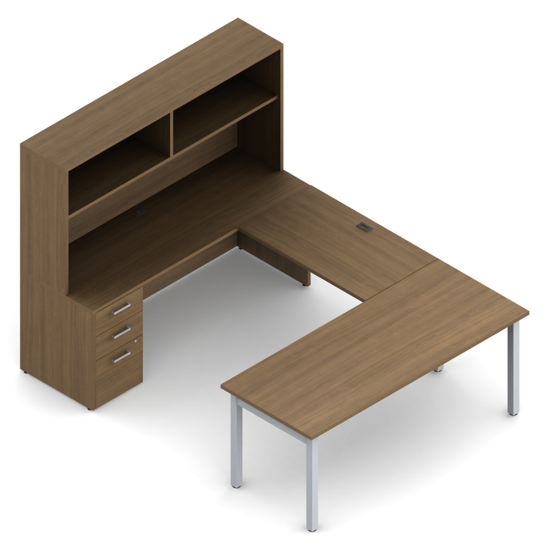 Ionic | "U" Shaped Suite with Table Desk - 72"W x 96"D x 65"H overall