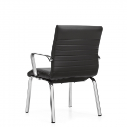 Ultra | Fauteuil d'invité à dossier moyen, piétement à quatre pieds