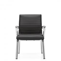 Ultra | Fauteuil d'invité à dossier moyen, piétement à quatre pieds