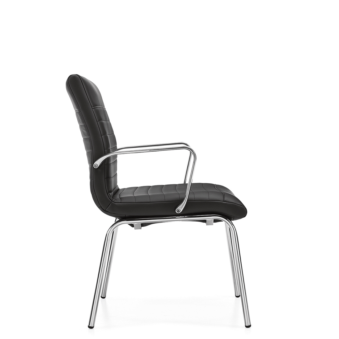 Ultra | Fauteuil d'invité à dossier moyen, piétement à quatre pieds