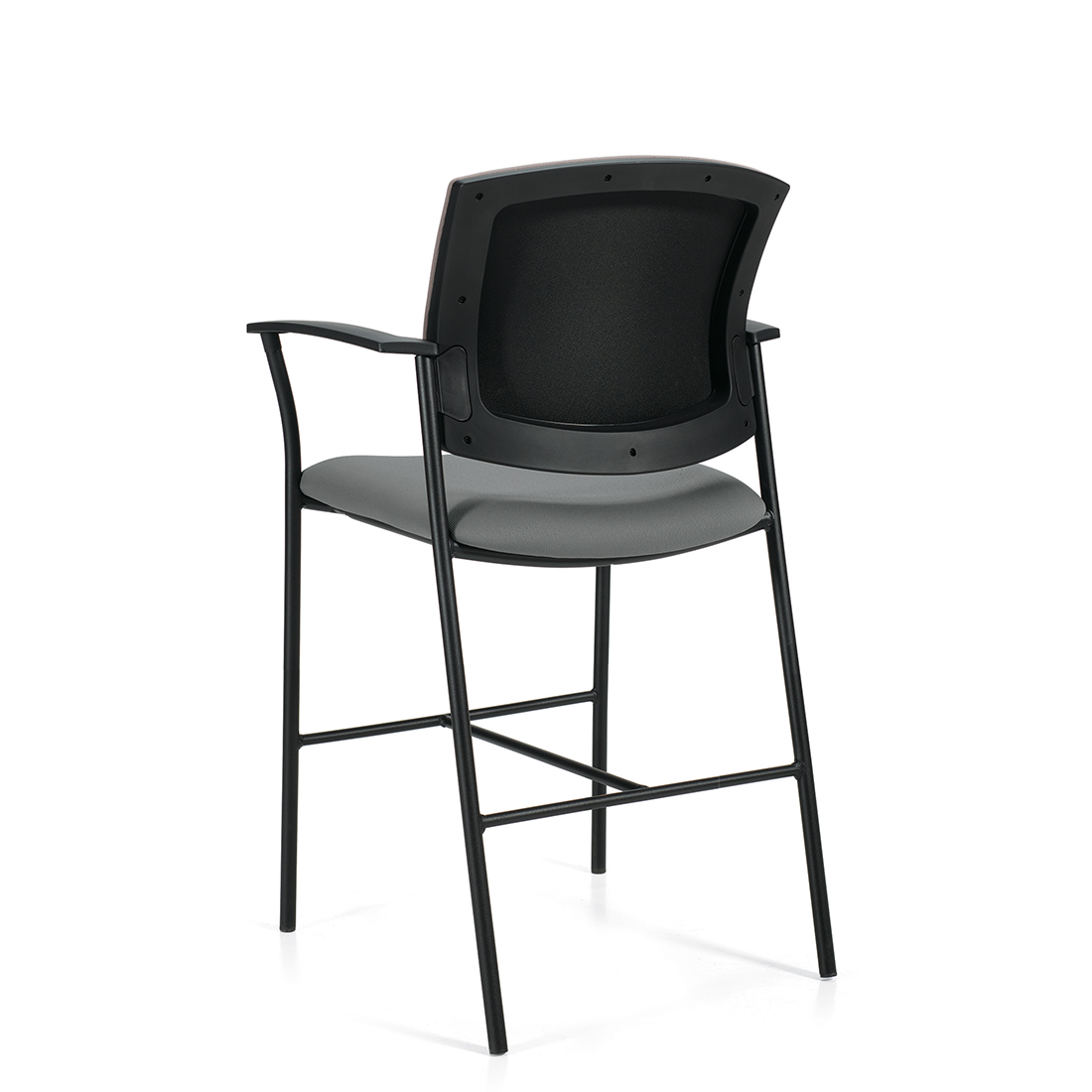 Kompanion | Tabouret de comptoir avec accoudoirs, dossier et assise rembourés