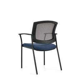 Kompanion | Fauteuil d'invité, dossier en tissu maillé et assise rembourrée