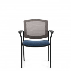 Kompanion | Fauteuil d'invité, dossier en tissu maillé et assise rembourrée