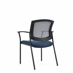 Kompanion | Fauteuil d'invité, dossier en tissu maillé et assise rembourrée