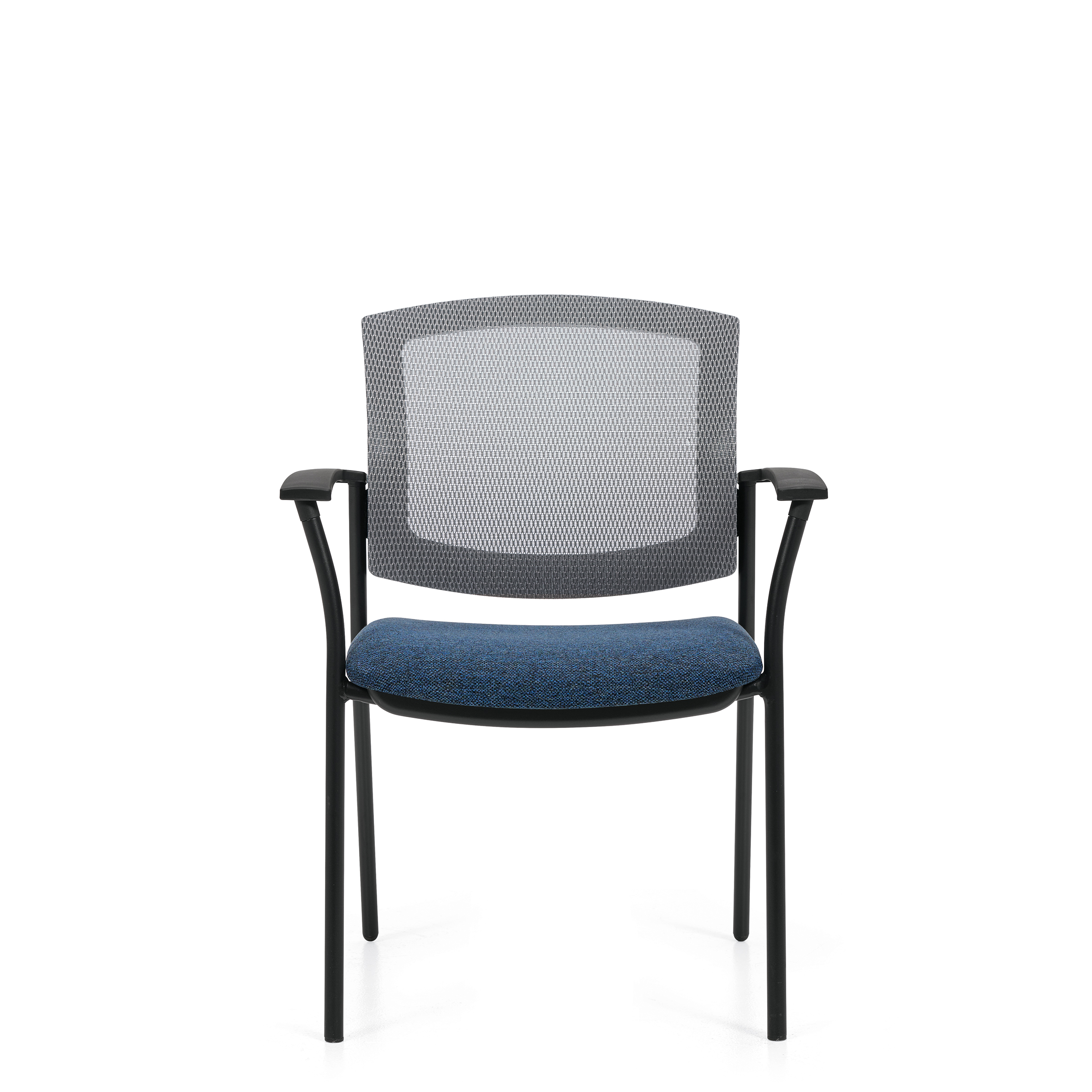 Kompanion | Fauteuil d'invité, dossier en tissu maillé et assise rembourrée