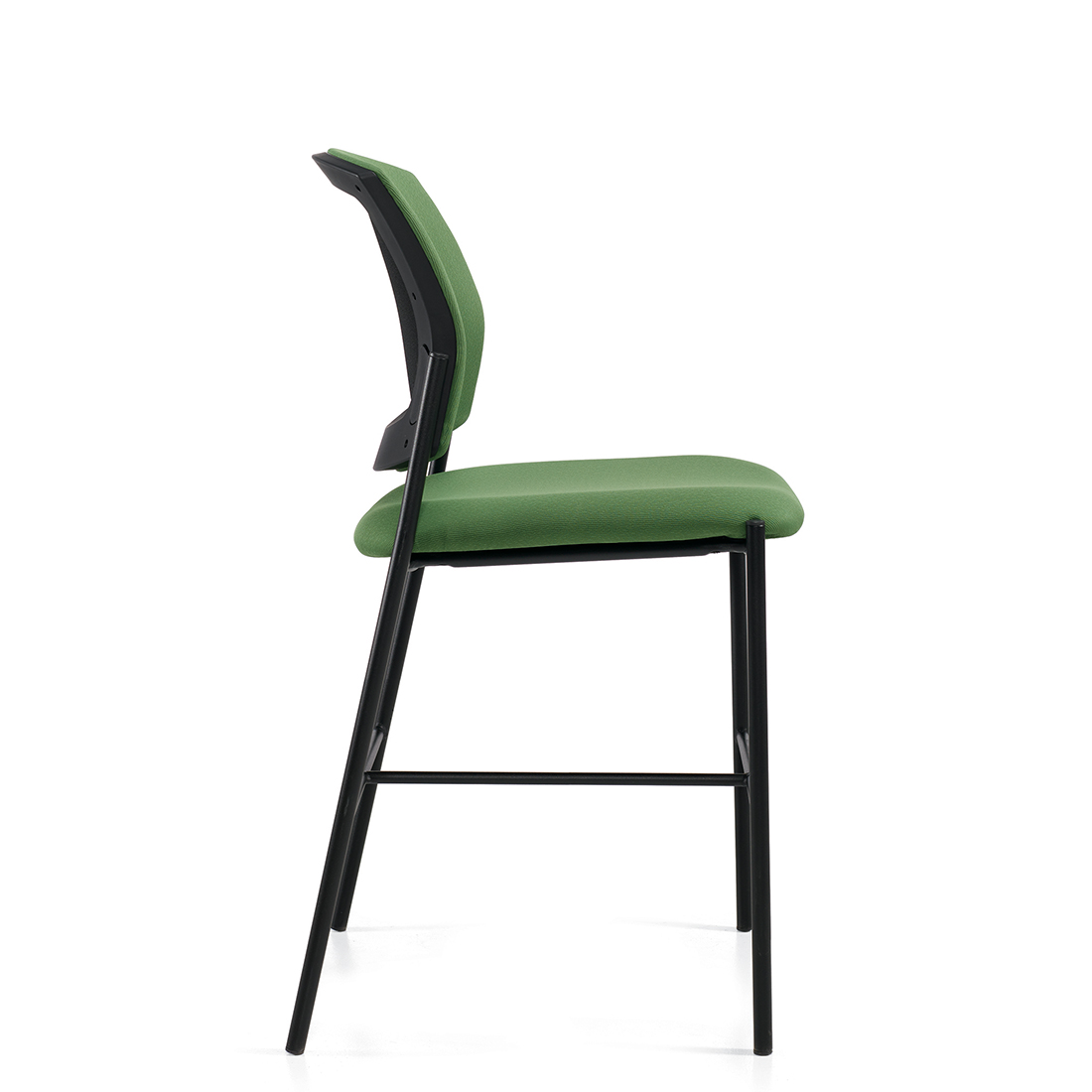 Kompanion | Tabouret de comptoir sans accoudoirs, dossier et assise rembourés