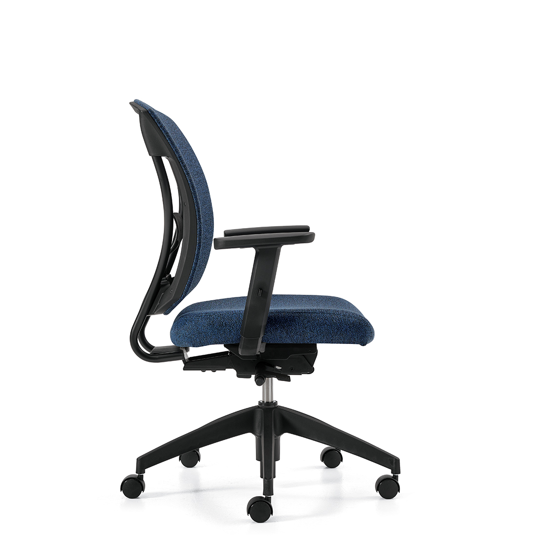 IBEX | Fauteuil à basculement synchronisé avec capteur de poids, assise rembourrée et dossier haut en tissu maillé