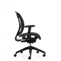 IBEX | Fauteuil à basculement synchronisé avec capteur de poids, assise et dossier haut en tissu maillé