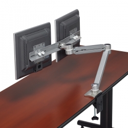 Dual Monitor Double Extension with Height Adjustment