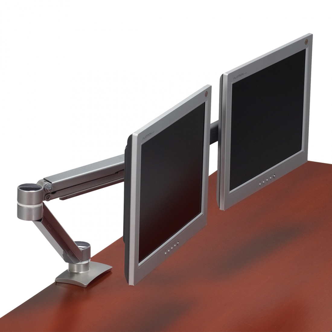 Dual Monitor Double Extension with Height Adjustment