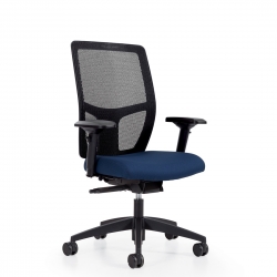 Format+ | High Back Weight Sensing Synchro-Tilter, Upholstered Seat and Mesh Back