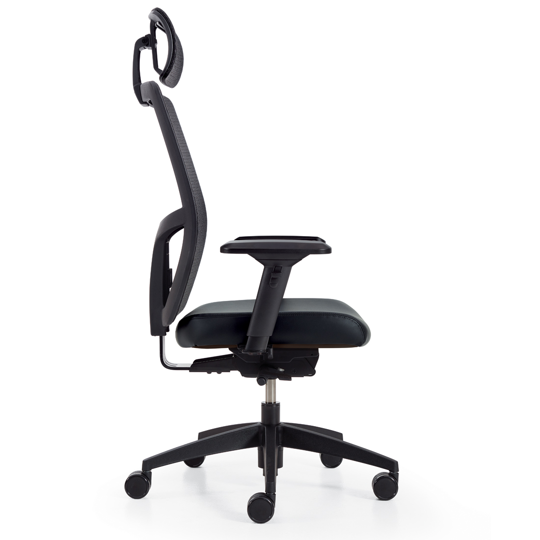 Format+ | High Back Weight Sensing Synchro-Tilter with Headrest, Upholstered Seat and Mesh Back