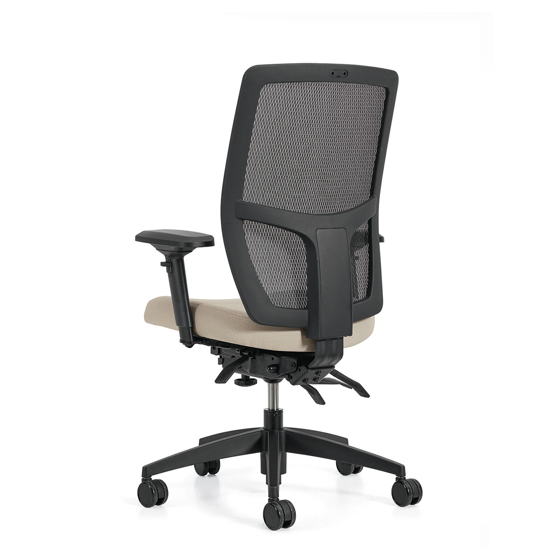 Format+ | Fauteuil à basculements multiples, assise rembourrée et dossier haut en tissu maillé
