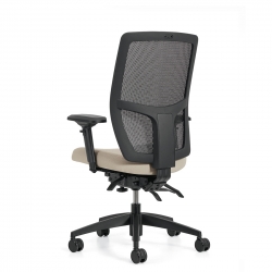 Format+ | Fauteuil à basculements multiples, assise rembourrée et dossier haut en tissu maillé