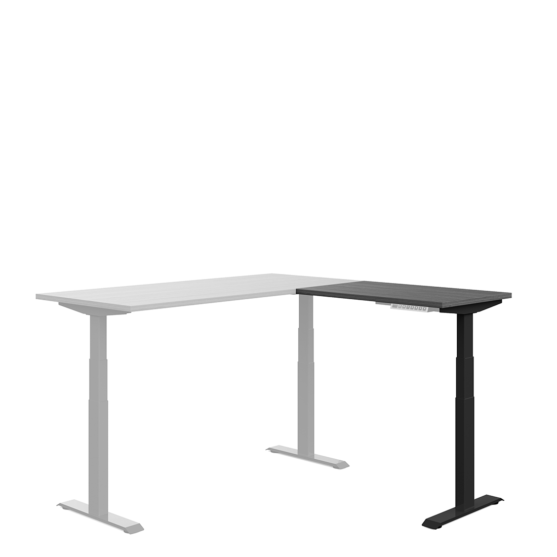 Newland | Ensemble retour pour table à réglage électrique de la hauteur, montage rapide - 3e pied uniquement