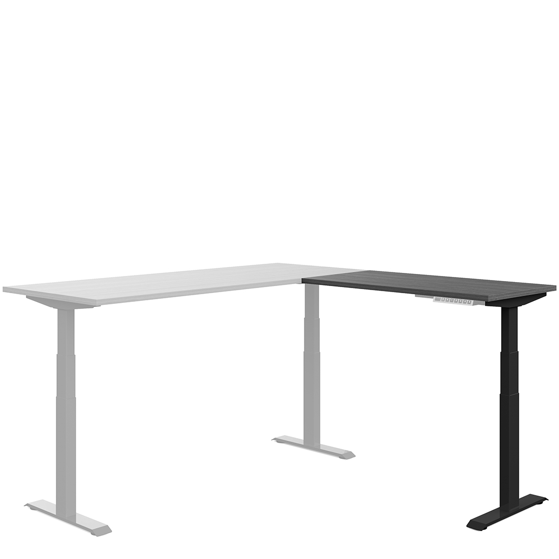 Newland | Ensemble retour pour table à réglage électrique de la hauteur, montage rapide - 3e pied uniquement