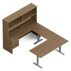 Newland | Bureau de direction en U avec table à hauteur réglable en 3 stades