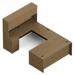Newland | Bureau de direction en U - 72 po L x 96 po P