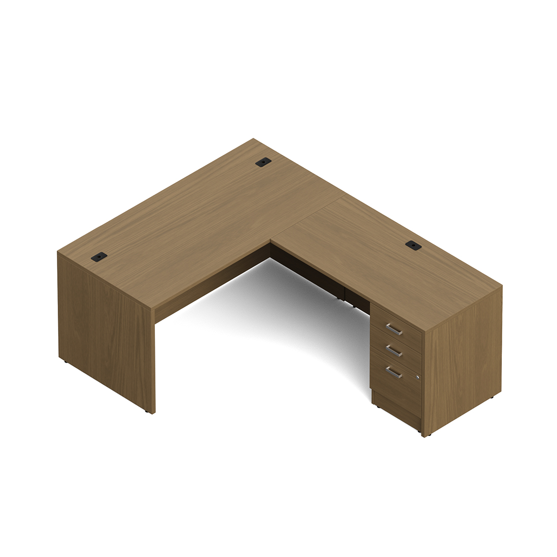Newland | "L" Shaped Desk with Single Pedestal - 60"W x 78"D